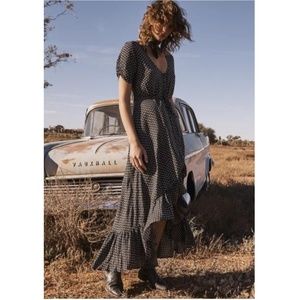 auguste delilah frill maxi dress